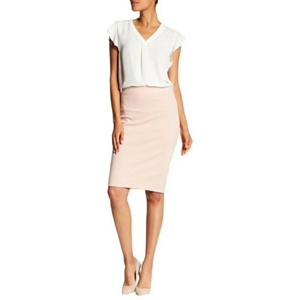 NWT Philosophy Republic Clothing Pencil Ponte Skirt, Pink, Size 2 - Picture 2 of 12